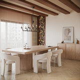 Belinda 96" - 144" Solid Wood And Oak Veneer Extendable Dining Table