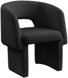 Emmet Contemporary Dining Chair - Luxe Boucle Upholstered Accent Chair with Steel Frame Support