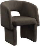 Emmet Contemporary Dining Chair - Luxe Boucle Upholstered Accent Chair with Steel Frame Support