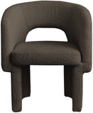 Emmet Contemporary Dining Chair - Luxe Boucle Upholstered Accent Chair with Steel Frame Support