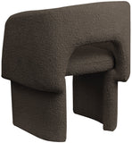 Emmet Contemporary Dining Chair - Luxe Boucle Upholstered Accent Chair with Steel Frame Support