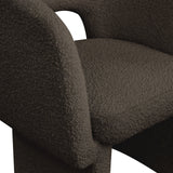 Emmet Contemporary Dining Chair - Luxe Boucle Upholstered Accent Chair with Steel Frame Support