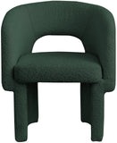Emmet Contemporary Dining Chair - Luxe Boucle Upholstered Accent Chair with Steel Frame Support