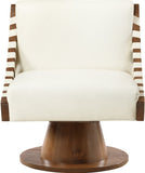 Millwin Vegan Leather Upholstered Swivel Accent Chair