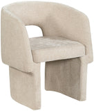 Emmet Contemporary Dining Chair - Luxe Boucle Upholstered Accent Chair with Steel Frame Support