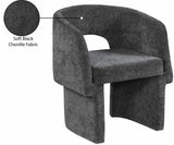Emmet Contemporary Dining Chair - Luxe Boucle Upholstered Accent Chair with Steel Frame Support