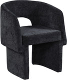 Emmet Contemporary Dining Chair - Luxe Boucle Upholstered Accent Chair with Steel Frame Support