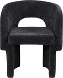 Emmet Contemporary Dining Chair - Luxe Boucle Upholstered Accent Chair with Steel Frame Support