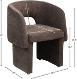 Emmet Contemporary Dining Chair - Luxe Boucle Upholstered Accent Chair with Steel Frame Support