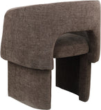 Emmet Contemporary Dining Chair - Luxe Boucle Upholstered Accent Chair with Steel Frame Support