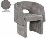 Emmet Contemporary Dining Chair - Luxe Boucle Upholstered Accent Chair with Steel Frame Support