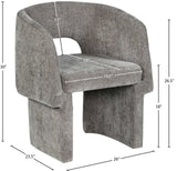 Emmet Contemporary Dining Chair - Luxe Boucle Upholstered Accent Chair with Steel Frame Support