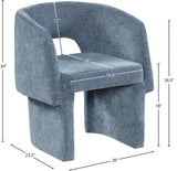 Emmet Contemporary Dining Chair - Luxe Boucle Upholstered Accent Chair with Steel Frame Support