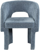 Emmet Contemporary Dining Chair - Luxe Boucle Upholstered Accent Chair with Steel Frame Support