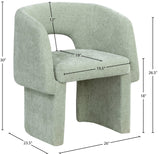 Emmet Contemporary Dining Chair - Luxe Boucle Upholstered Accent Chair with Steel Frame Support