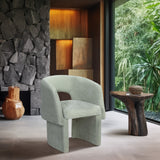 Emmet Contemporary Dining Chair - Luxe Boucle Upholstered Accent Chair with Steel Frame Support