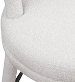 Parlor Counter Stools Set of 2 - Stylish Boucle Upholstered Seating with Solid Wood Frame & Footrest