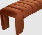 Andaz Bench - Luxurious Velvet Seating with Deep Channel Tufting for Elegant Home Decor Upgrade