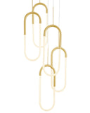 LED Five Clips Chandelier // Sandy Gold