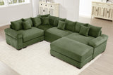 DESEO 196" Sectional Sofa with Ottoman