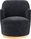 Clarita Swivel Accent Chair - Stylish Chenille Comfort with Natural Wood Base for Modern Living Spaces