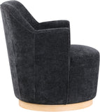 Clarita Swivel Accent Chair - Stylish Chenille Comfort with Natural Wood Base for Modern Living Spaces
