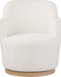 Clarita Swivel Accent Chair - Stylish Chenille Comfort with Natural Wood Base for Modern Living Spaces