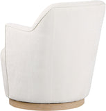 Clarita Swivel Accent Chair - Stylish Chenille Comfort with Natural Wood Base for Modern Living Spaces