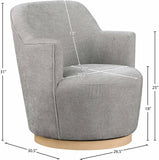 Clarita Swivel Accent Chair - Stylish Chenille Comfort with Natural Wood Base for Modern Living Spaces