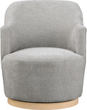 Clarita Swivel Accent Chair - Stylish Chenille Comfort with Natural Wood Base for Modern Living Spaces