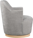 Clarita Swivel Accent Chair - Stylish Chenille Comfort with Natural Wood Base for Modern Living Spaces
