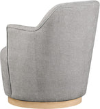 Clarita Swivel Accent Chair - Stylish Chenille Comfort with Natural Wood Base for Modern Living Spaces