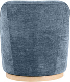 Clarita Swivel Accent Chair - Stylish Chenille Comfort with Natural Wood Base for Modern Living Spaces