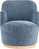 Clarita Swivel Accent Chair - Stylish Chenille Comfort with Natural Wood Base for Modern Living Spaces