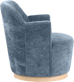 Clarita Swivel Accent Chair - Stylish Chenille Comfort with Natural Wood Base for Modern Living Spaces