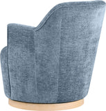 Clarita Swivel Accent Chair - Stylish Chenille Comfort with Natural Wood Base for Modern Living Spaces