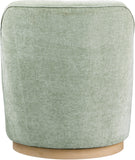 Clarita Swivel Accent Chair - Stylish Chenille Comfort with Natural Wood Base for Modern Living Spaces