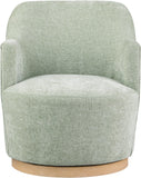 Clarita Swivel Accent Chair - Stylish Chenille Comfort with Natural Wood Base for Modern Living Spaces