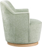 Clarita Swivel Accent Chair - Stylish Chenille Comfort with Natural Wood Base for Modern Living Spaces
