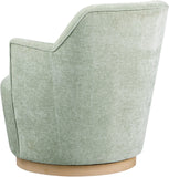 Clarita Swivel Accent Chair - Stylish Chenille Comfort with Natural Wood Base for Modern Living Spaces