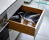 Space Folding Handle Ceramic Non-stick 28cm Blue Saute Pan & Lid