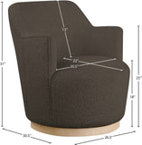 Clarita Swivel Accent Chair - Stylish Chenille Comfort with Natural Wood Base for Modern Living Spaces
