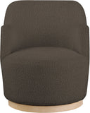 Clarita Swivel Accent Chair - Stylish Chenille Comfort with Natural Wood Base for Modern Living Spaces