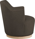 Clarita Swivel Accent Chair - Stylish Chenille Comfort with Natural Wood Base for Modern Living Spaces