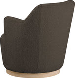Clarita Swivel Accent Chair - Stylish Chenille Comfort with Natural Wood Base for Modern Living Spaces