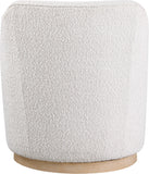 Clarita Swivel Accent Chair - Stylish Chenille Comfort with Natural Wood Base for Modern Living Spaces