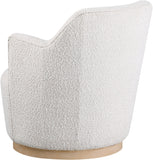 Clarita Swivel Accent Chair - Stylish Chenille Comfort with Natural Wood Base for Modern Living Spaces