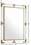 Ghost Rectangular Acrylic Mirror - Contemporary Brushed Gold Design for Elegant Home Decor Style