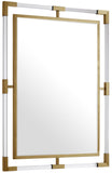 Ghost Rectangular Acrylic Mirror - Contemporary Brushed Gold Design for Elegant Home Decor Style