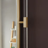 Ghost Rectangular Acrylic Mirror - Contemporary Brushed Gold Design for Elegant Home Decor Style